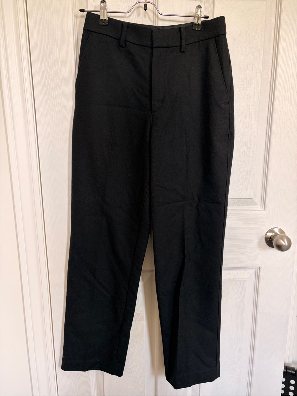 Wool-like navy trousers Uniqlo